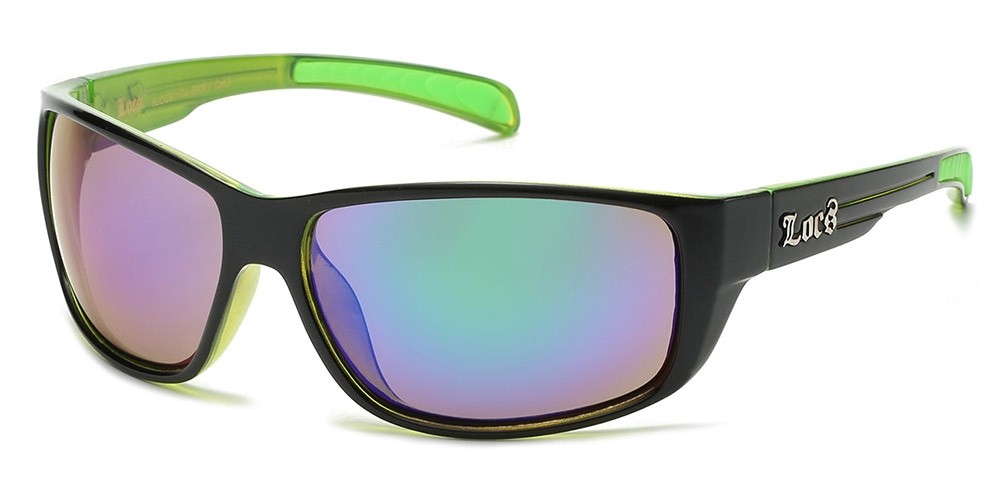 Locs Oval Men's Sunglasses Wholesale LOC91174-BKRV